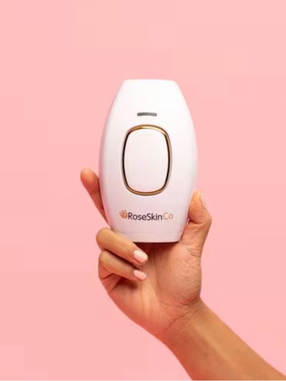 $229 RoseSkinCo IPL Hair Removal Device Handset, White And Gold With Box Cooling